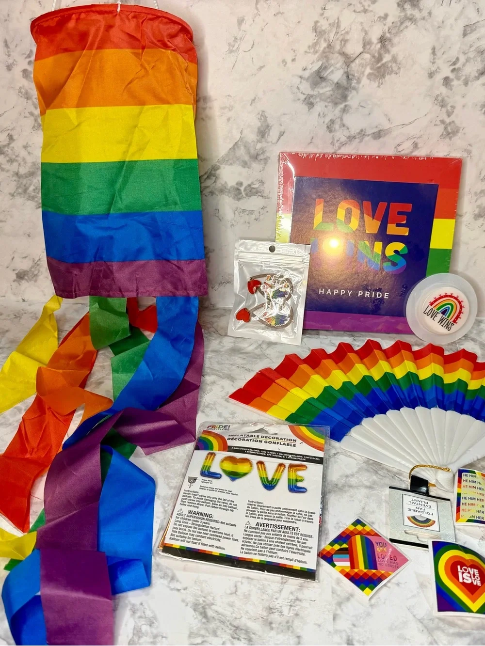 Pride Rainbow Party Supplies Bundle - Multicolor